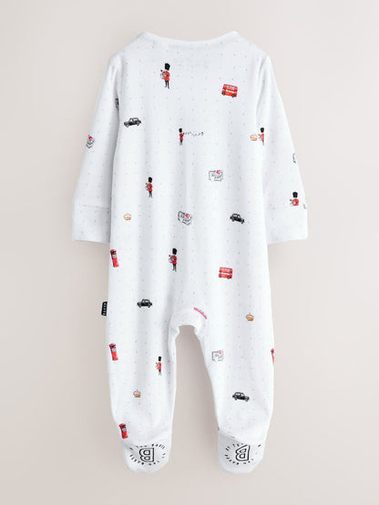 Baker by Ted Baker London Sleepsuit, Hat and Bib White Gift