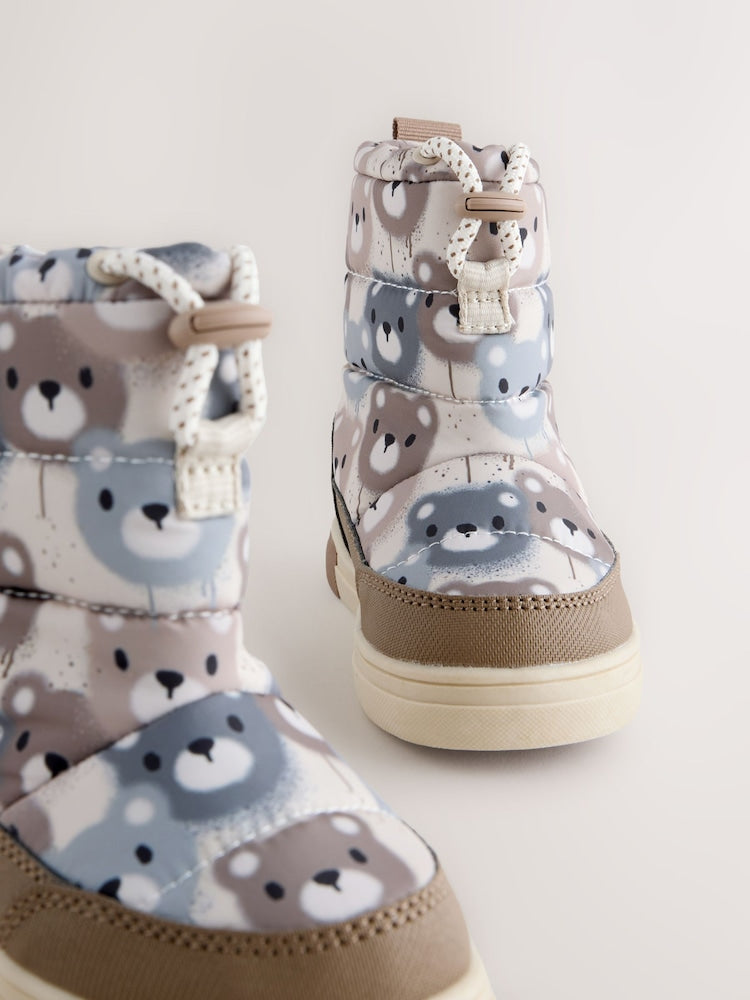 Neutral Bear Thermal Thinsulate™ Lined Quilted Water Resistant Boots