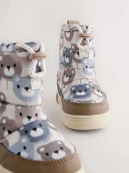 Neutral Bear Thermal Thinsulate™ Lined Quilted Water Resistant Boots