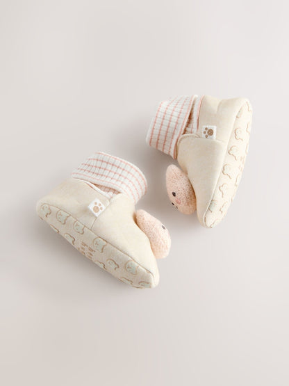 Neutral Bear Baby Sock Top Boots (0-18mths)