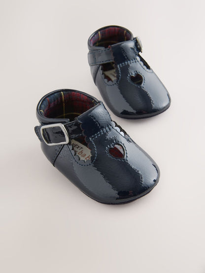 Navy Baby T Bar Shoes (0-18mths)