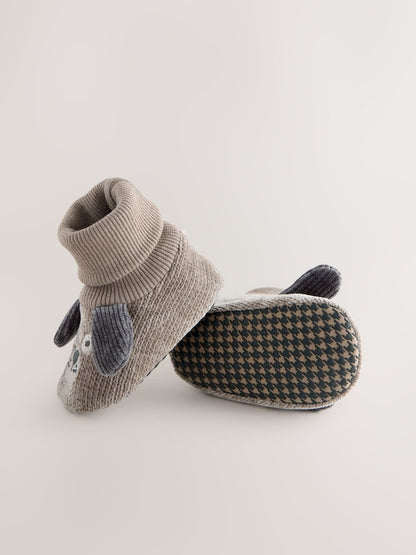 Grey Dog Baby Sock Top Boot Shoes (0-18mths)