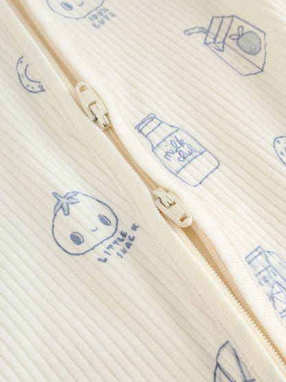 Blue Milk Club Two Way Zip Baby Sleepsuits 3 Pack (0mths-3yrs)