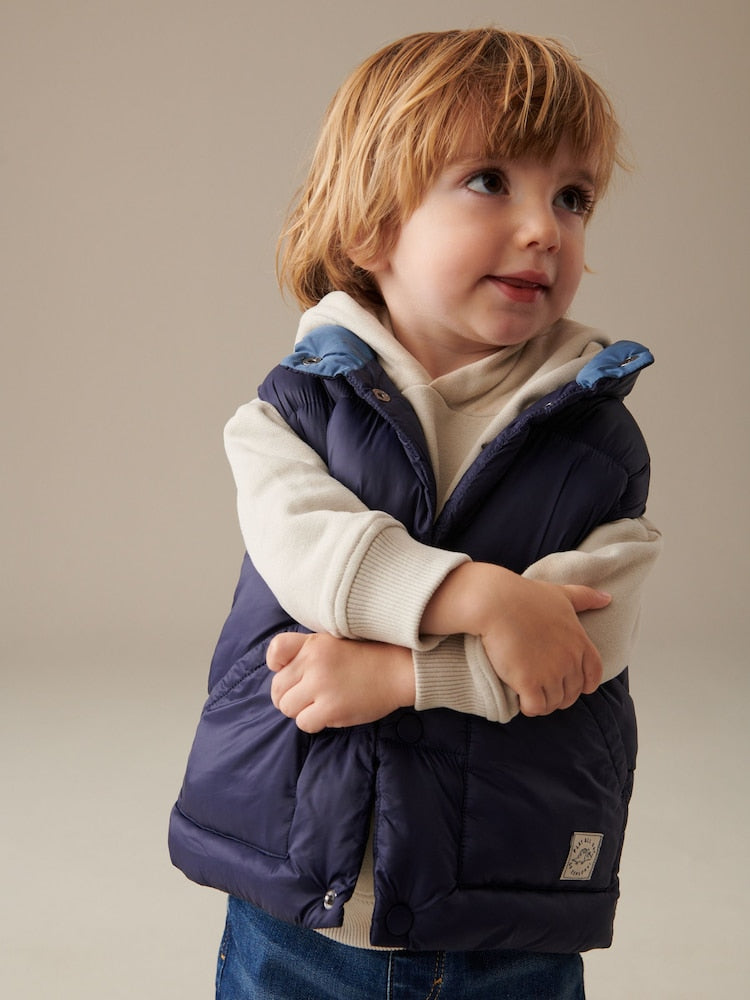 Navy Blue Padded Gilet (3mths-10yrs)