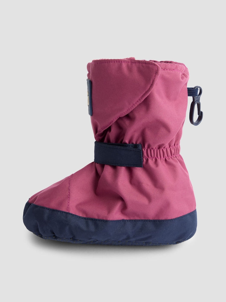 JoJo Maman Bébé Pink Fleece Lined Booties