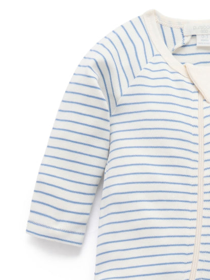Purebaby Natural 2 Pack Zip Sleepsuit