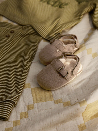 Neutral Baby Faux Lined Clog Shoes (0-2mths)