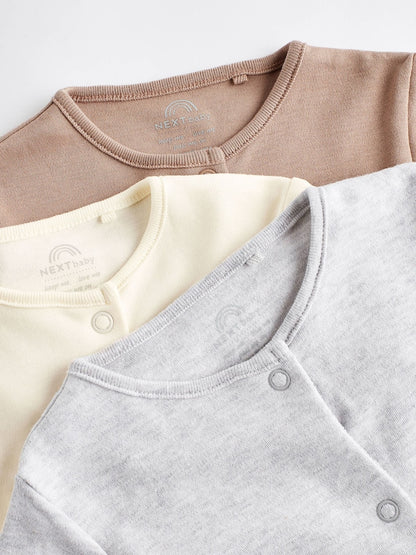 Neutral Baby 100% Cotton Sleepsuits 3 Pack (0-2yrs)