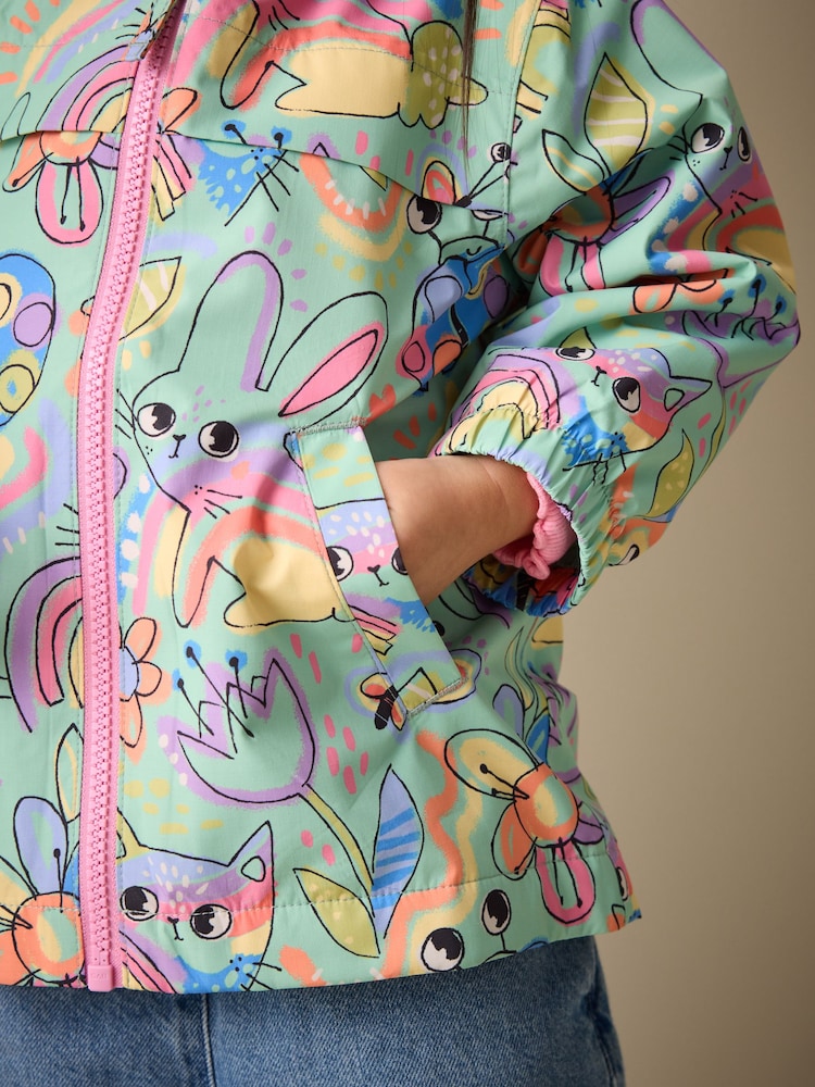 Green Character Waterproof Cagoule Jacket (6mths-7yrs)