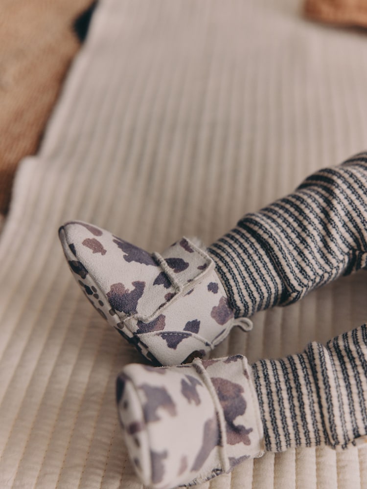 Neutral Cow Suede Baby Pull-On Boots (0-24mths)