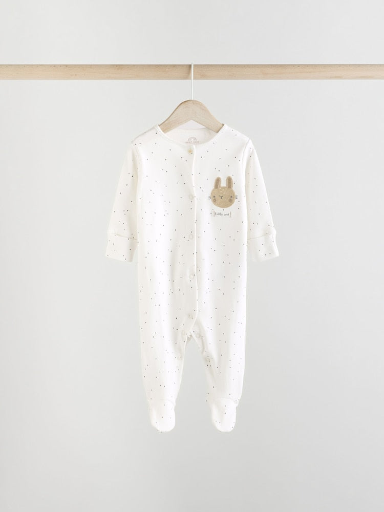 Neutral Bear Character Sleepsuits 5 Pack (0mths-2yrs)