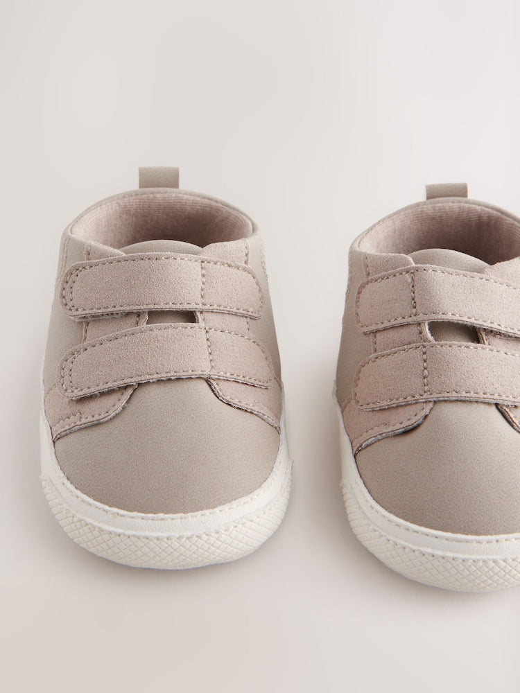 Neutral Two Strap Baby Trainers (0-24mths)