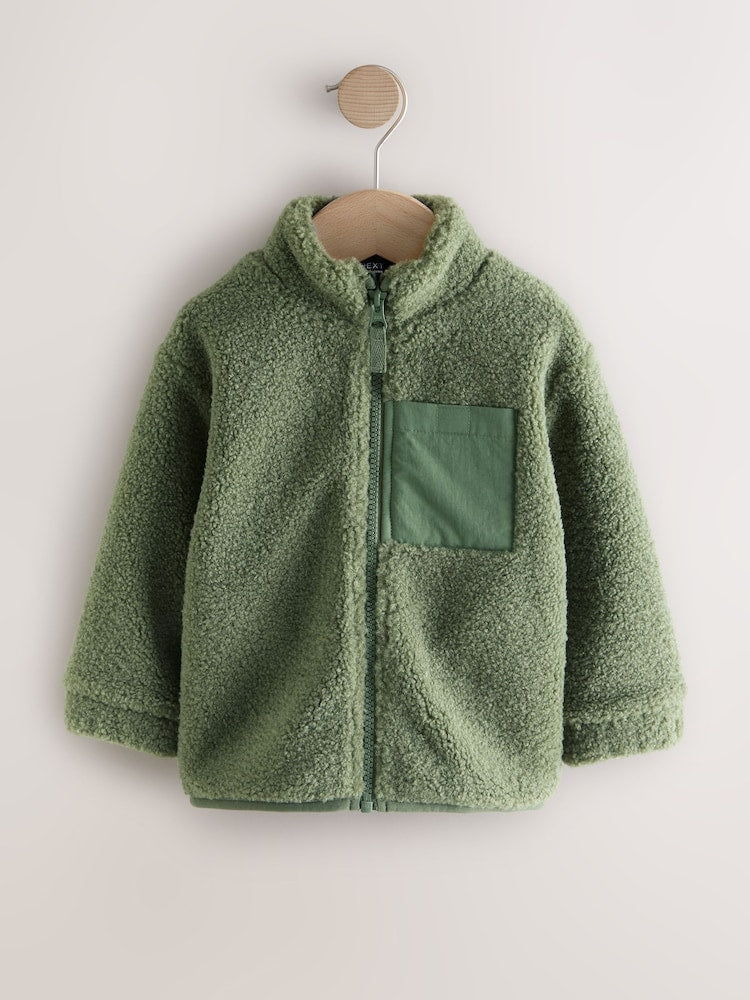 Minerals Plain Funnel Neck Fleece Zip Through Fleece (3mths-7yrs)