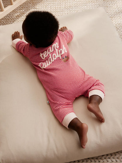 Red Baby Christmas Sleepsuits 3 Pack (0mths-3yrs)