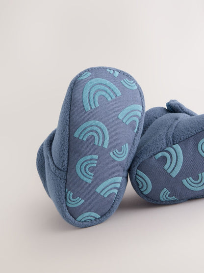 Navy Baby Touch Fastening Slipper Boots (0-2mths)