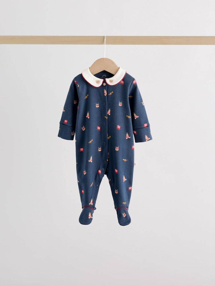 Red Bear Baby Sleepsuits 3 Pack (0-2yrs)