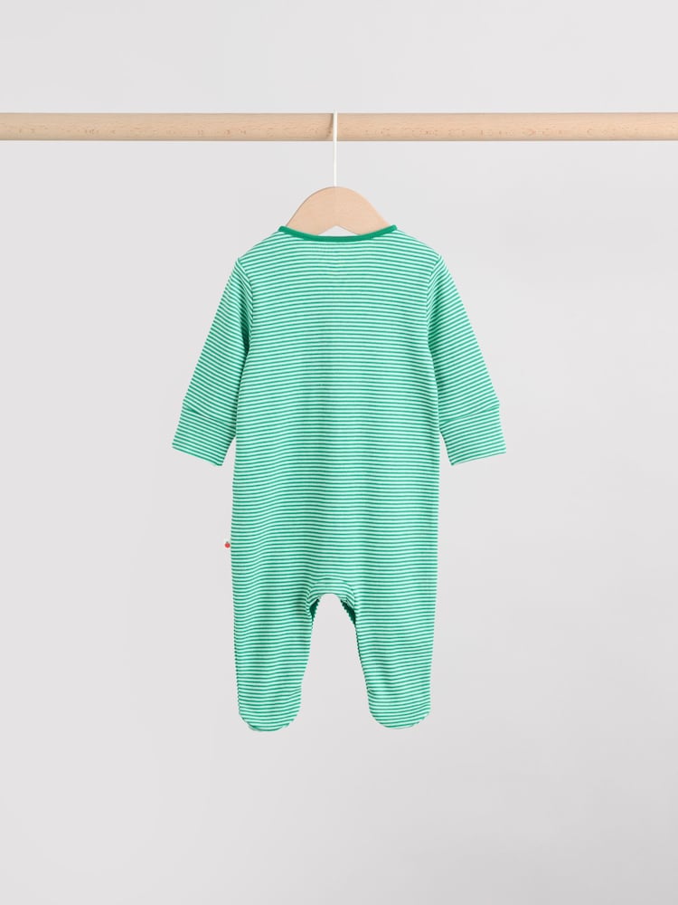 Multi Farm 3 Pack Baby Sleepsuits (0mths-2yrs)