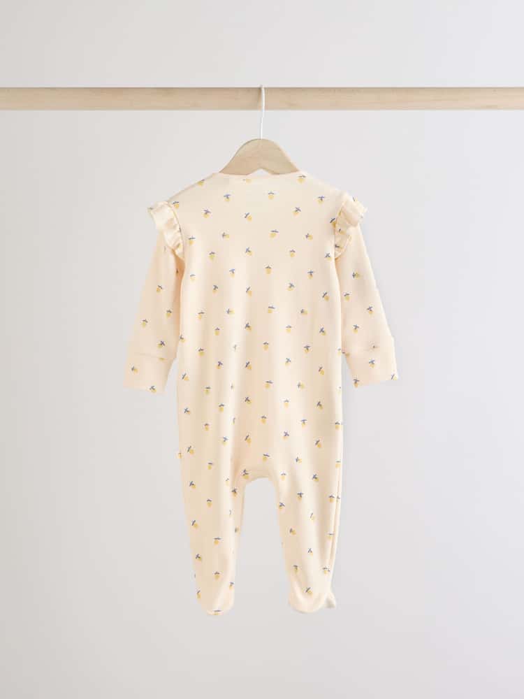 Blue Cherry Two Way Zip Sleepsuits 3 Pack (0-2yrs)