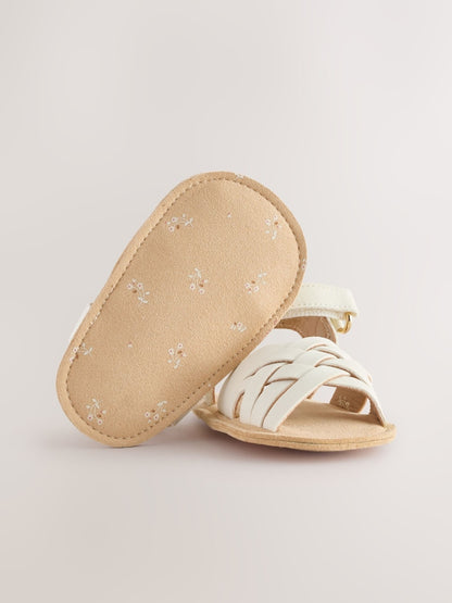 White Baby Fisherman Sandals (0-24mths)
