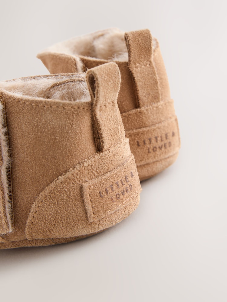 Tan Brown Suede Baby Pull-On Boots (0-24mths)