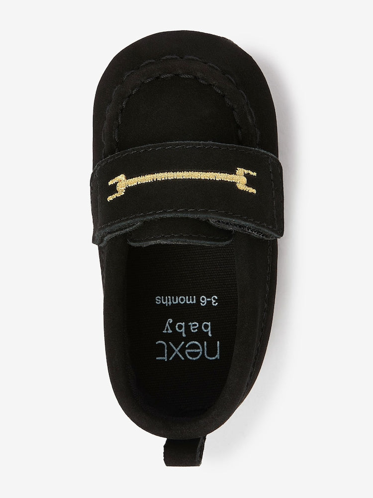 Black Snaffle Baby Shoes (0-24mths)