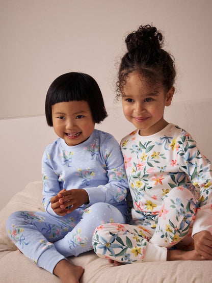 Pink/Blue Snuggle Pyjamas 3 Pack (9mths-16yrs)