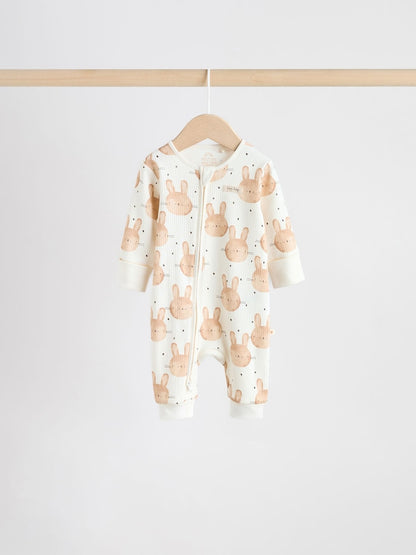 Yellow Easter Character Two Way Zip Baby Sleepsuits 3 Pack (0mths-3yrs)