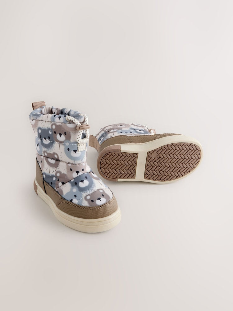 Neutral Bear Thermal Thinsulate™ Lined Quilted Water Resistant Boots