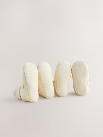 Neutral I Love Mummy/Daddy Baby Sock Top Bootie Shoes (0-18mths)