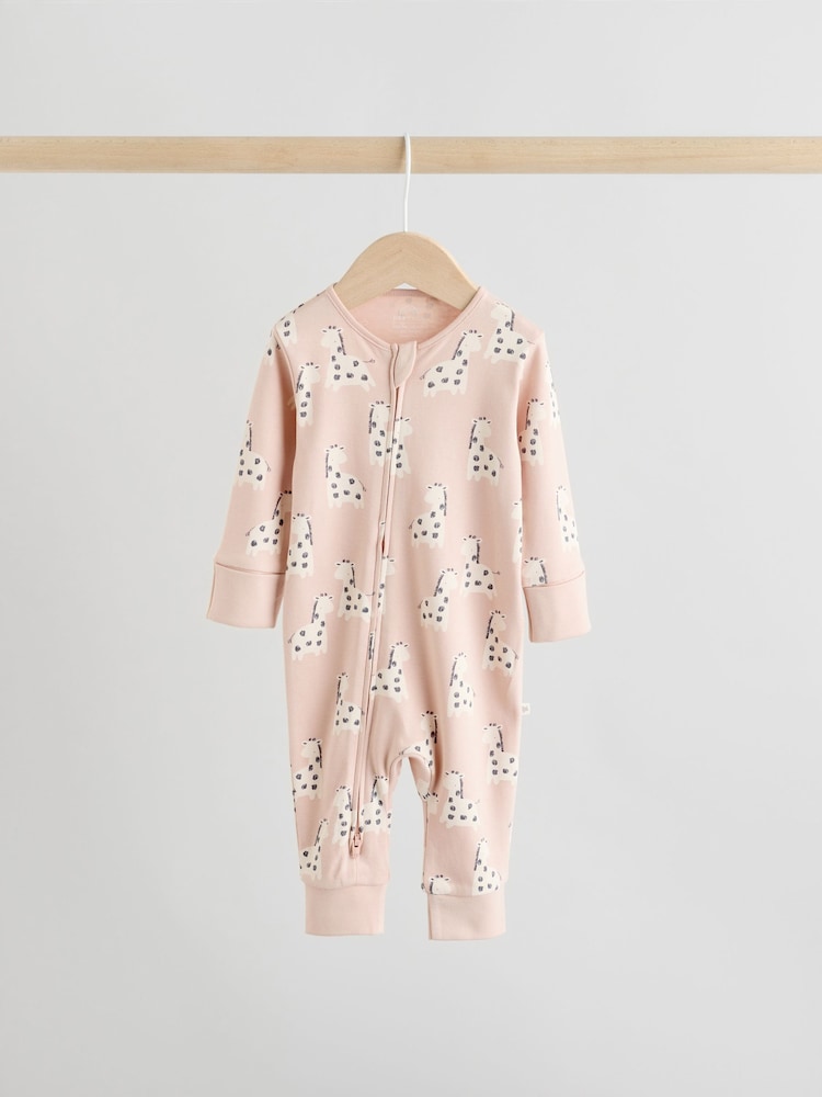 Mint Green Two Way Zip Baby Footless Sleepsuits 3 Pack (0mths-3yrs)