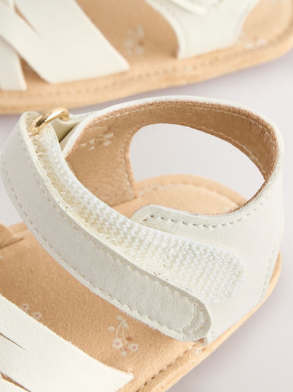 White Baby Fisherman Sandals (0-24mths)
