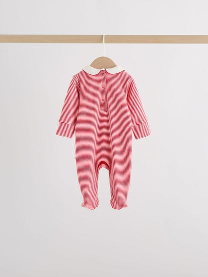 Red Bear Baby Sleepsuits 3 Pack (0-2yrs)