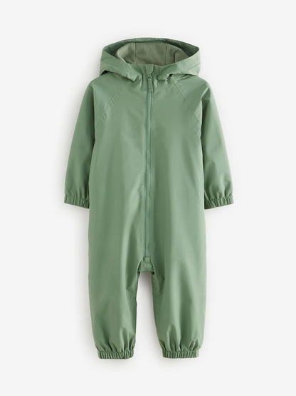Khaki Green Waterproof Fleece Lined Puddlesuit (3mths-7yrs)