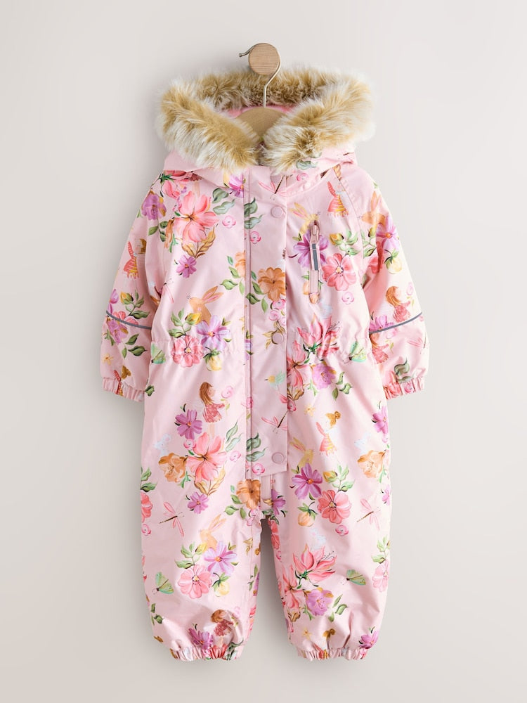 Pink Fairy Waterproof Printed Snowsuit (3mths-7yrs)