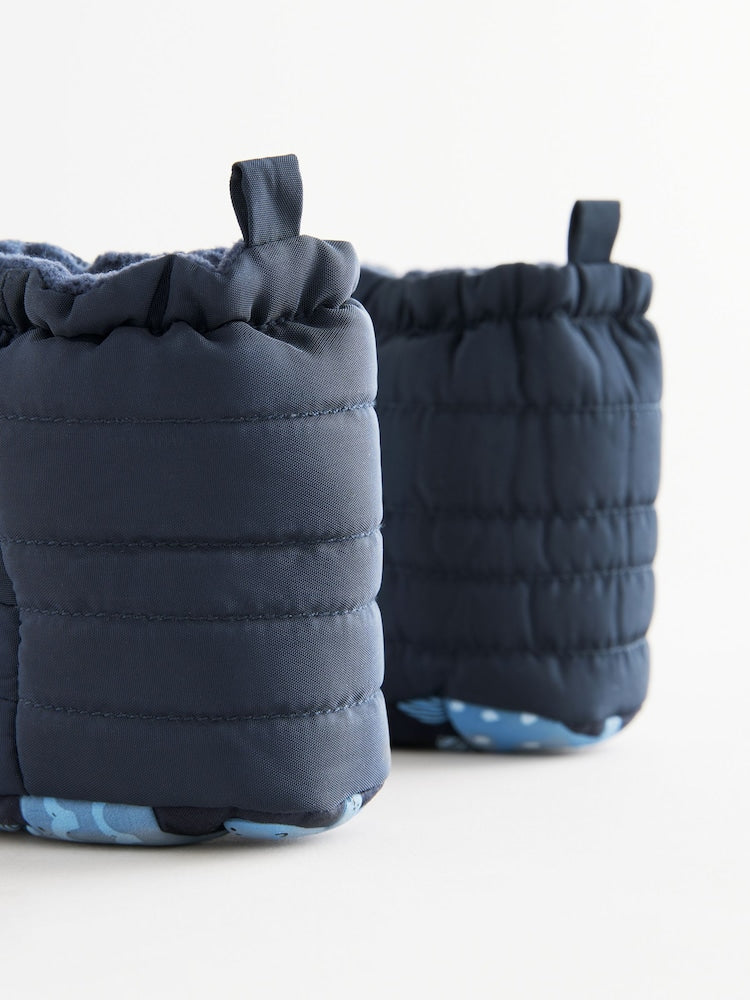 Blue Navy Baby Touch Fastening Snow Boots (0-2mths)