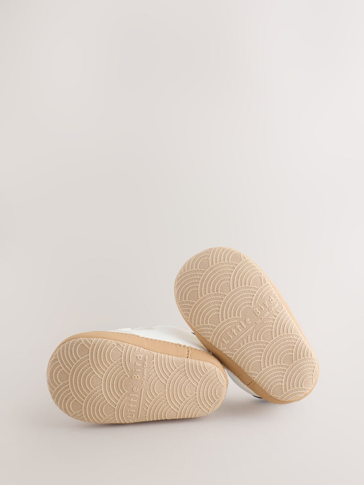 Little Bird by Jools Oliver White Rainbow Tape Gum Sole Trainers Padders