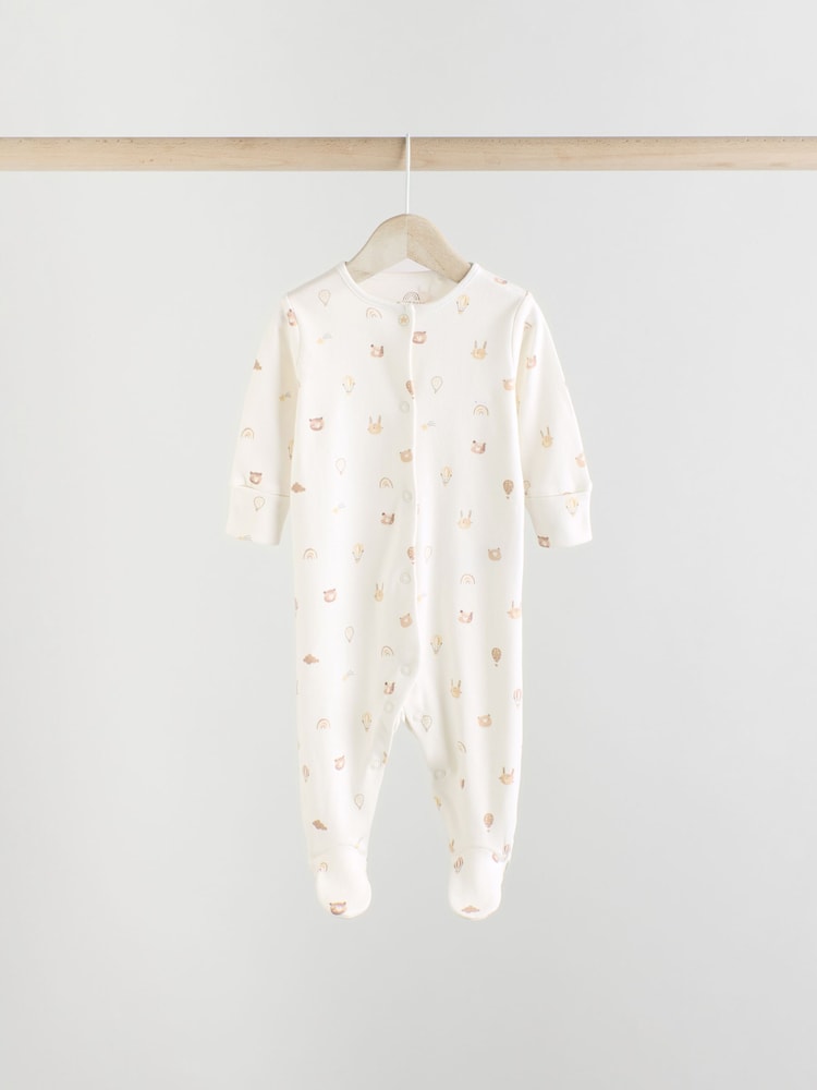 Neutral Bear Character Sleepsuits 5 Pack (0mths-2yrs)