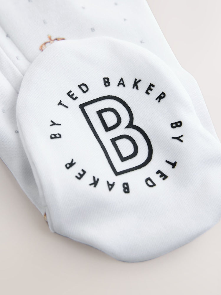 Baker by Ted Baker London Sleepsuit, Hat and Bib White Gift
