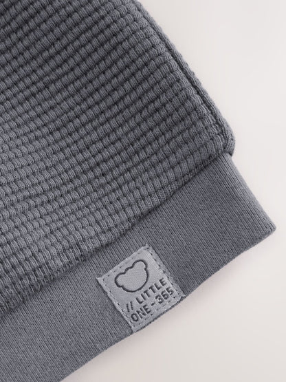 Charcoal Grey Lightweight Textured Jersey Baby Jacket