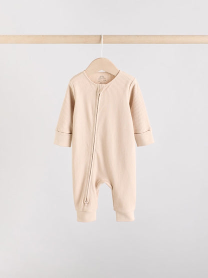 Chocolate Brown 3 Pack Baby Sleepsuits (0mths-3yrs)