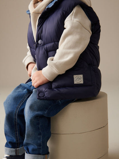 Navy Blue Padded Gilet (3mths-10yrs)