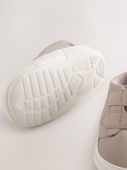 Neutral Two Strap Baby Trainers (0-24mths)