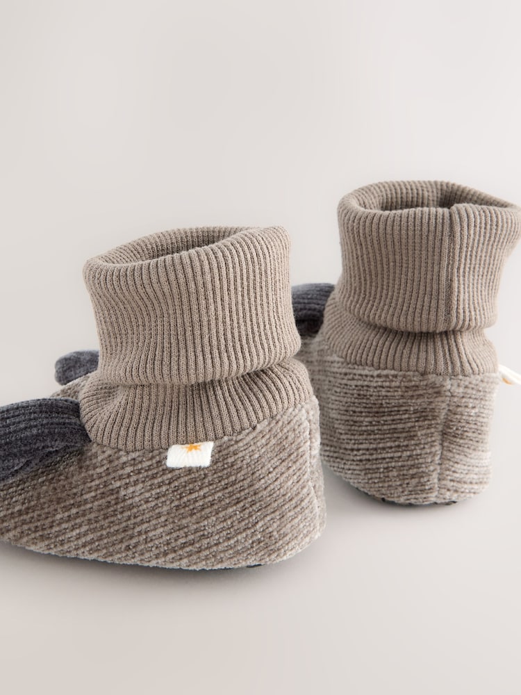 Grey Dog Baby Sock Top Boot Shoes (0-18mths)