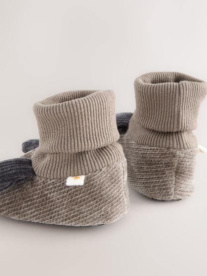 Grey Dog Baby Sock Top Boot Shoes (0-18mths)