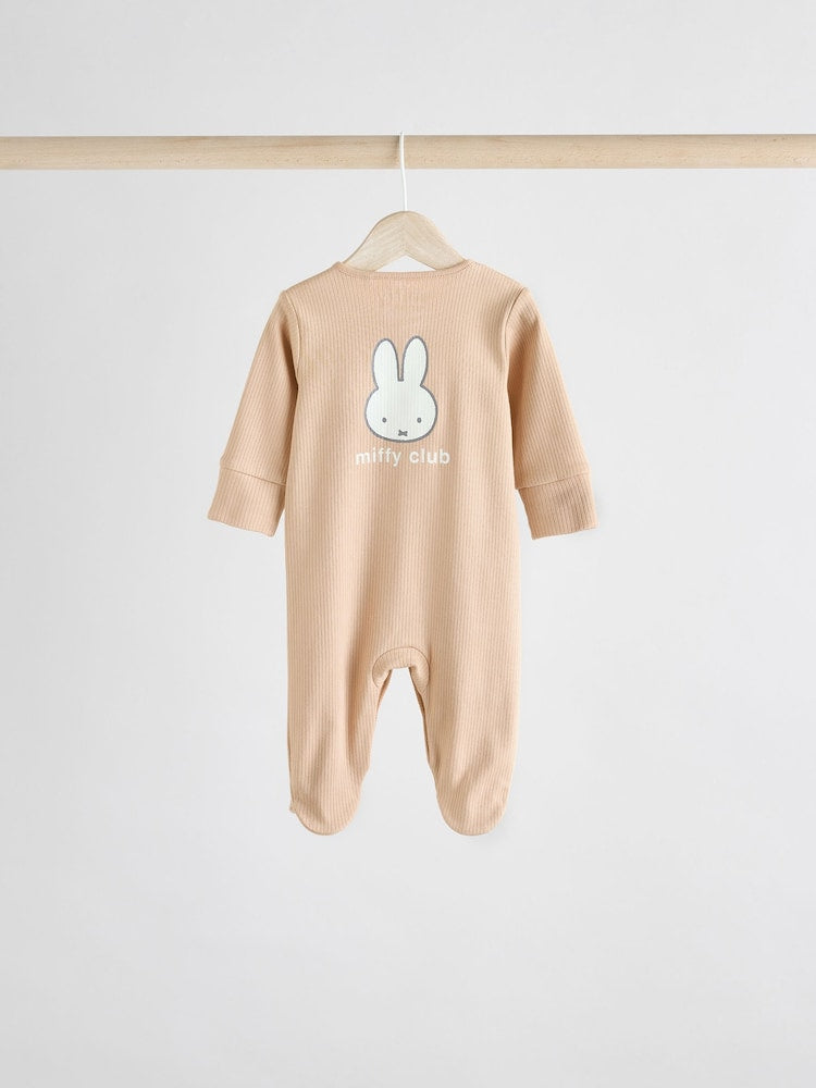 Neutral Miffy Baby Sleepsuits 3 Pack (0mths-2yrs)