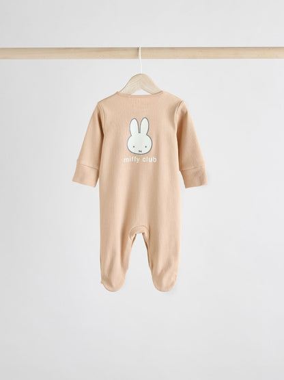 Neutral Miffy Baby Sleepsuits 3 Pack (0mths-2yrs)