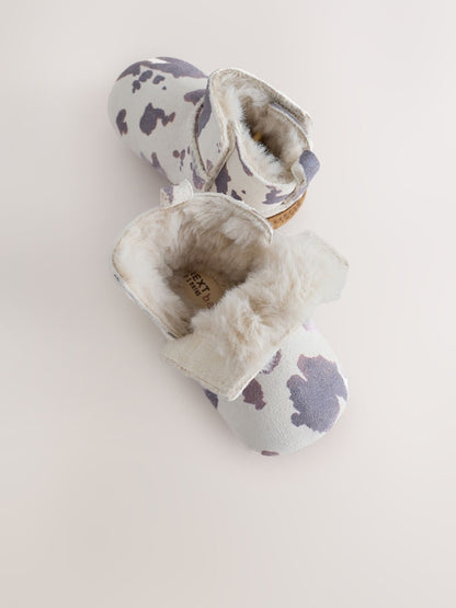 Neutral Cow Suede Baby Pull-On Boots (0-24mths)