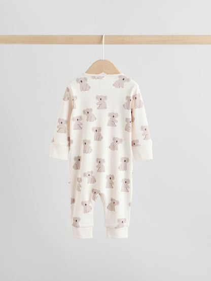 Mint Green Two Way Zip Baby Footless Sleepsuits 3 Pack (0mths-3yrs)