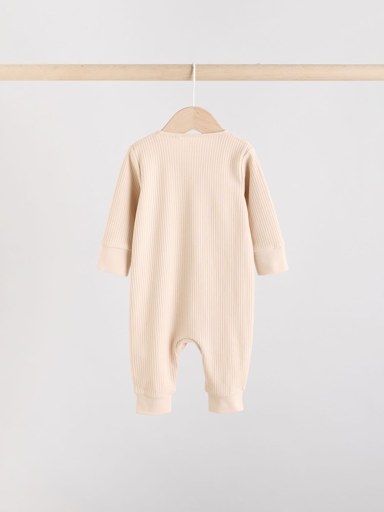 Chocolate Brown 3 Pack Baby Sleepsuits (0mths-3yrs)