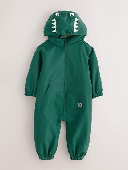 Green Crocodile Waterproof Fleece Lined Puddlesuit (3mths-7yrs)